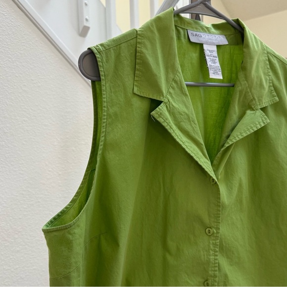 Vintage SAG HARBOR Summer Beautiful Green Sleeveless Top Women’s Plus Size 2X - Picture 10 of 11
